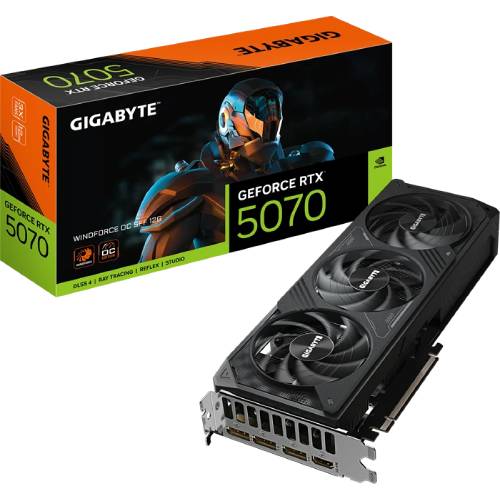 کارت گرافیک گیگابایت مدل GIGABYTE GeForce RTX 5070 WINDFORCE OC SFF 12G