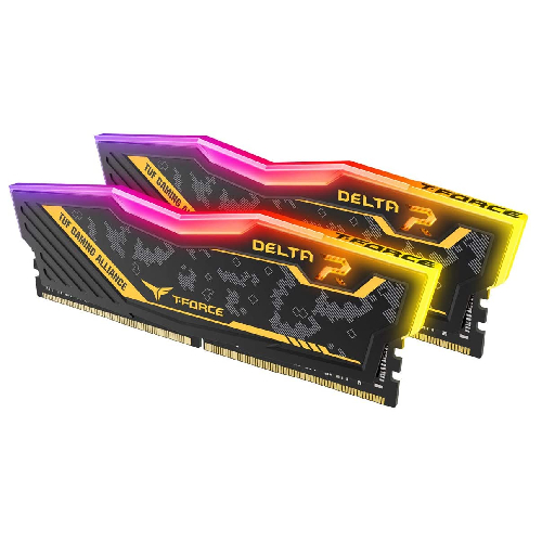 رم کامپیوتر دو کاناله TEAMGROUP T-Force Delta TUF Gaming Alliance RGB DDR4 3200MHz ظرفیت 16GB (2x8GB)